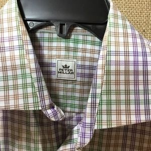 Peter Millar 100% Cotton Mens Long Sleeve Shirt